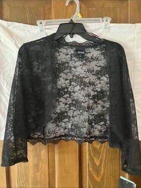 Melrose Black Lace Bolero Shrug size L